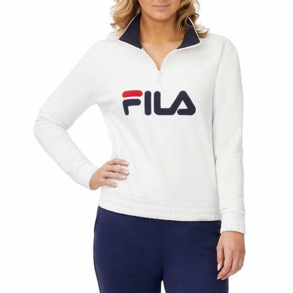 FILA- 1/4 Zip Pullover Logo Sweatshirt- NWT - Picture 3 of 10